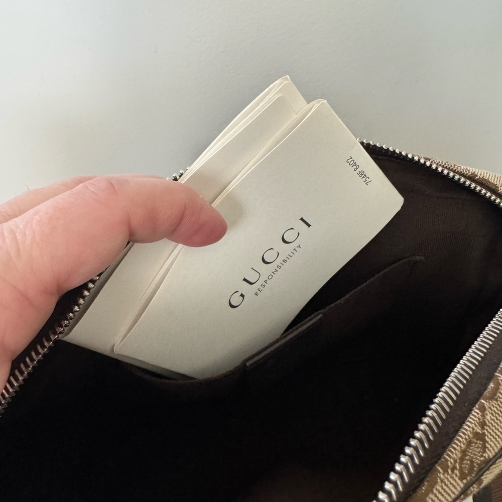 Authentic Gucci Canvas Waist Bag Belt Bag Fanny Pack - Picture 11 of 16